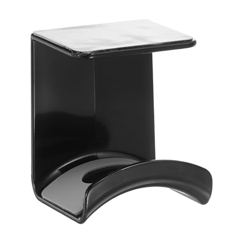 uxcell Headphone Stand, 1 Pcs ABS Headset Holder Adhesive Headphone Holder Hook Mount Headphone Hanger Hook Under Desk for Gaming Headphones Earphones Cables, Black(Hanging) - color: Black
