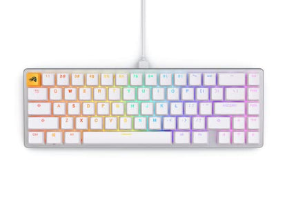 GLORIOUS Gaming GMMK 2-65 Percent Keyboard - White Custom Layout - Compact Low-Profile - Hotswap w/Cherry Mx Style Switches - Incl. Double Shot Keycaps & Linear Switches - color: White, size: Prebuilt Compact (65%)