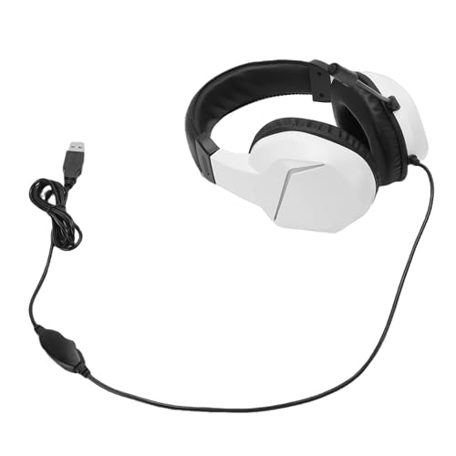 USB Wired Gaming Headset 7.1 Surround Sound Computer Headset with Noise Cancelling Mic 40mm Drivers Memory Foam Cushion RGB Lights Wired Over Ear Headphones for PC Laptop (#12) - color: #12