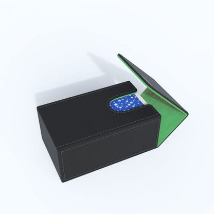 Black Tarot Card Holder with Light Green Interior; Fold Top Tarot Card Box Case with Magnetic Lid Closure; Fits Rider Waite Tarot Card Deck; Holder Measures Standard Size 5.39 x 3.38 x 2 In - color: Light Green