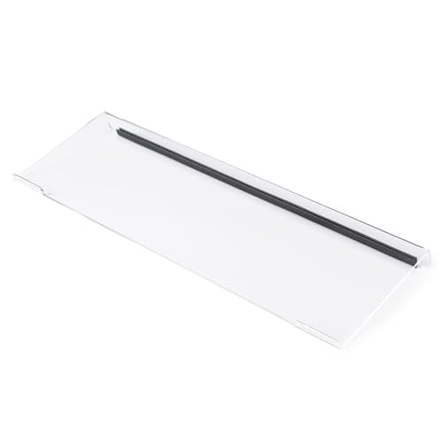 Clear Acrylic Tilted Computer Keyboard Holder for Ergonomic Typing | Keyboard Stand with Silicone Anti-Slip Strip, 17 x 5.7 Inch Keyboard Tray for Office Desk, Home, School - color: Clear 17in L* 5.7in W* 1.2in H