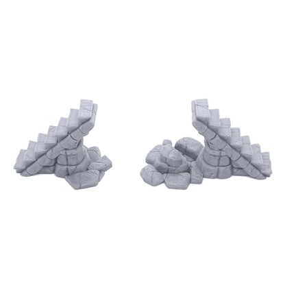 Ruined Town Modular Walls II - DND Terrain, 28mm Miniature Wargaming, Tabletop Wargame Scenery