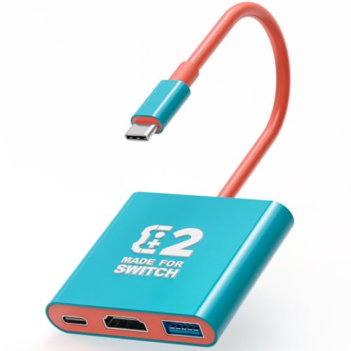 Tendak Switch TV Docking Station, Portable Switch TV Dock for Switch 1/OLED/Steam Deck/ROG Ally, Switch Dock with USB 3.0 Port, Support 4K/60HZ Output and PD Charge, Not Support Switch 2
