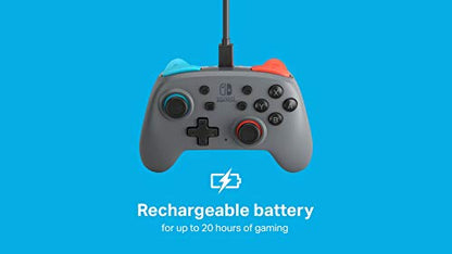 PowerA Nano Enhanced Wireless Controller for Nintendo Switch - Grey-Neon - color: Gray