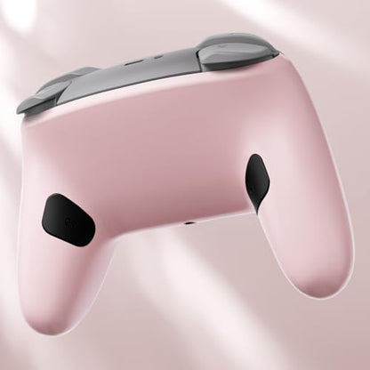 eXtremeRate Bottom Shell for Nintendo Switch 2 Pro, Cherry Blossoms Pink | Custom DIY Rear Back Plate Housing Replacement Cover Case for Nintendo Switch 2 Pro Controller - color: Cherry Blossoms Pink