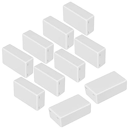 LeMotech Project Box 10 Pieces ABS Plastic Electrical Project Case Small Junction Box for Electronics White 2.83 x 1.65 x 0.91 inch (72x 42x 23 mm) - color: 10 pieces, size: 2.83"x 1.65"x 0.91"