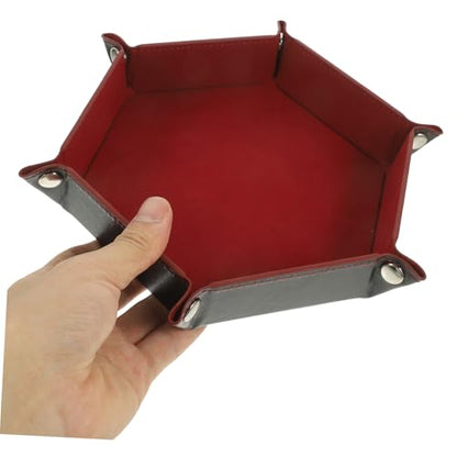 YARNOW Foldable Dice Tray Pu Storage Box for Easy Organization for Game Parties Tabletop Gaming Chic Deep Design