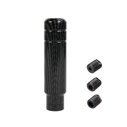 BARTOO Aluminum Alloy Heavy Weighted Shifter Knob, 5" Auto Gear Shift Knob, Car Gear Lever Stick Shifter Handle,with 3 Threaded Adapters M8 M10 M12,Fit Most Automatic Manual Vehicle(Carbon Fiber) - color: Carbon Fiber