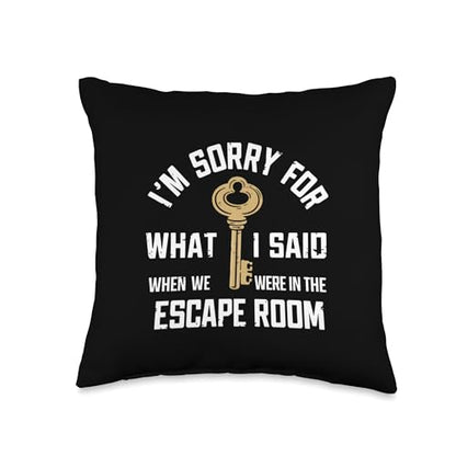 Exit Game Escape Room Throw Pillow - size: 16x16