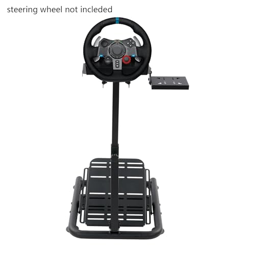 GEYOPMID Racing Steering Wheel Stand Adjustable Steering Wheel Stand Folding Racing Simulator Stand Freestanding Installation for MOZA R5/R9/R16/R21 for Fanatec DD1/DD2/CSLDD/DDPro