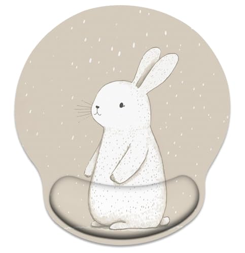 Britimes Ergonomic Mouse Pad with Wrist Support Cute Rabbit Easter Non-Slip Rubber Base Mousepad for Home Office Gaming Working Computers Laptop Easy Typing & Pain Relief - color: Cute Rabbit Easter
