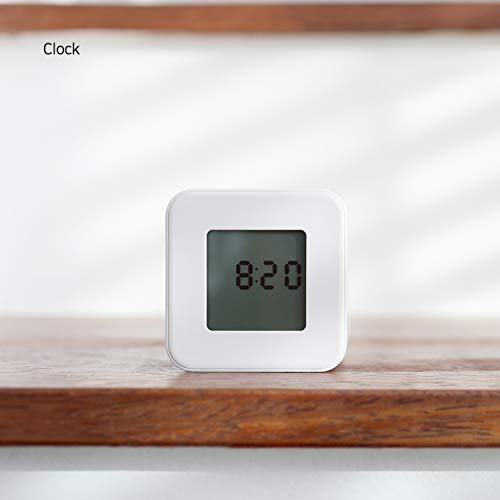 mooas Multi Clock Time Cube Timer (White), Alarm & Backlight Desk Productivity for ADHD Kids Classroom Study, Kitchen, Cooking, Desk, Office, Time Management 5,15,30,60 min Timer Various Setting - color: White