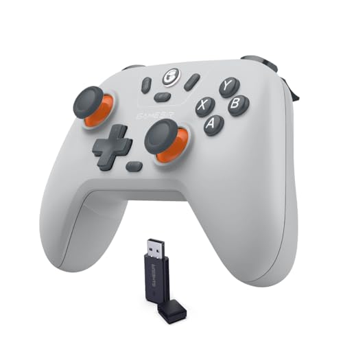 GameSir Nova Lite Wireless Controller – 2.4G & Bluetooth Gamepad for Windows PC, iPhone, Android, Switch & Steam Deck – Hall Effect Triggers, Turbo Function, Rumble Vibration - Gray - color: Ash Gray