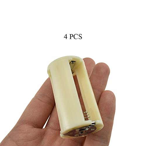 HAHIYO 3xAA Cylindrical Battery Holder Black Adapter Tube Case Not Corrode Solid Good Contact Bear Battery Leakage Smooth Load for Flashlight Torch Led RC 2.36inch Length 4PCS Plastic - style: 3AA(cylinder-White)-4P
