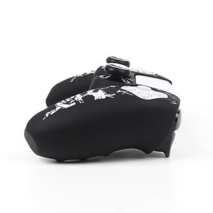 Horned Skull Controller Skin Cover Compatible with PS5/Playstation 5 Controller, RALAN Protector Case Customised Thumb Grip - color: Horned skull Black White