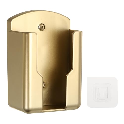 Remote Control Holder Wall Mount, (2.7" x 1.63" x 3.94")-Universal TV AC Remote Controller Organizer Box Air Conditioner Media Player Rack Holder for Home/Office/School, Gold - color: Gold, size: 2.7" x 1.63" x 3.94"