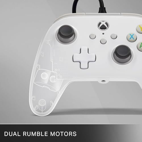PowerA Wired Controller for Xbox Series X|S - White, gamepad, wired video game controller, gaming controller, works with Xbox One - style: White