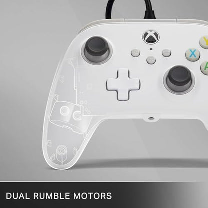 PowerA Wired Controller for Xbox Series X|S - White, gamepad, wired video game controller, gaming controller, works with Xbox One - style: White