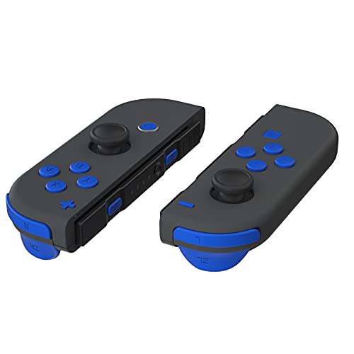 eXtremeRate DIY Full Set Buttons for Nintendo Switch & Switch OLED, Custom Replacement Buttons for JoyCon, ABXY Direction Keys SR SL L R ZR ZL + - Home Capture Trigger Buttons Springs - Blue - color: Blue