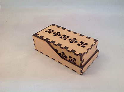 Dragon Mini Dice Tower v2 Deep Purple Acrylic Window Laser Cut MDF Unique Fast Shipping