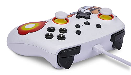 PowerA Enhanced Wired Controller for Nintendo Switch - Fireball Mario, Gamepad, game controller, wired controller, officially licensed - color: Fireball Mario