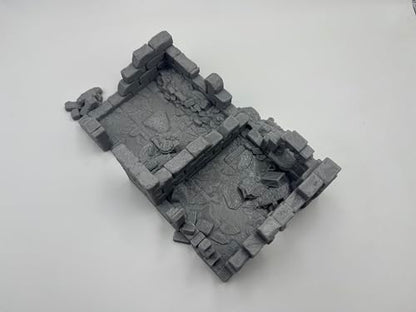 Hautico Damaged Medieval House Ruins Terrain Scenery for 18-28mm Miniatures Wargame, DND, 3D Printed and Paintable