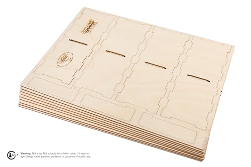 The Broken Token Wooden Game Organizer Compatible with Red Dragon Inn Character Trove – 4 Card Rows, 49 Decks