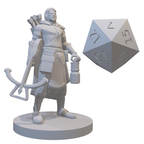 Ranger Miniatures for DND Pathfinder RPG Unpainted Resin 28mm-32mm 3D Printed (Crossbow Ranger 3) - style: Crossbow Ranger 3