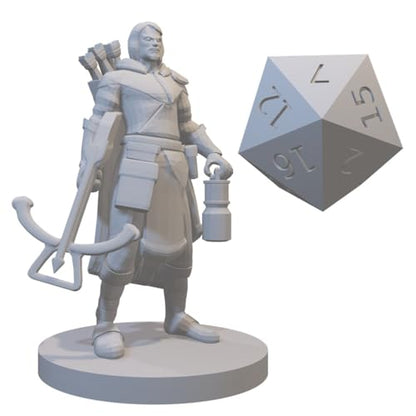 Ranger Miniatures for DND Pathfinder RPG Unpainted Resin 28mm-32mm 3D Printed (Crossbow Ranger 4) - style: Crossbow Ranger 4