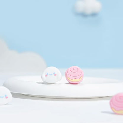 Kuitmor Thumb Grip Caps Compatible with Nintendo Switch 2, Silicone Joystick Grip Caps for Switch 2025, 4pcs, Cute Dog Style, Pink & White - color: Cinnamoroll(Pink & White)