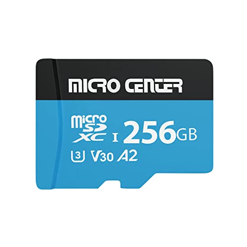 INLAND Micro Center Performance 256GB microSDXC Card, A2 Micro SD Card, UHS-I C10 U3 V30 A2 4K UHD Video Flash Memory Card with Adapter for Smartphones, Tablets, Drones and Action Cameras - size: U3 A2 - 256GB