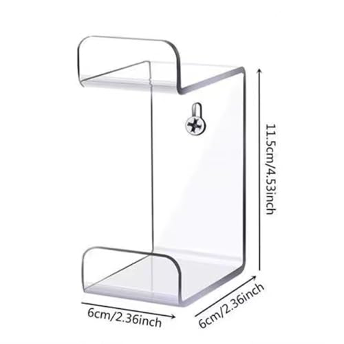 2PCS Acrylic Game Controller and Headphone Holders, Universal Dual Stand, Display Stand (Black) - color: black