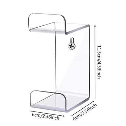 2PCS Acrylic Game Controller and Headphone Holders, Universal Dual Stand, Display Stand (Black) - color: black