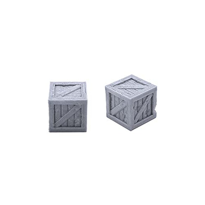 EnderToys Rustic Crates and Pallets, Terrain Scenery for Tabletop 28mm Miniatures Wargame, 3D Printed and Paintable