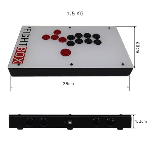 FightBox F4-PC All Button Leverless Arcade Fight Stick Game Controller Compatible With PC/PS3/Switch