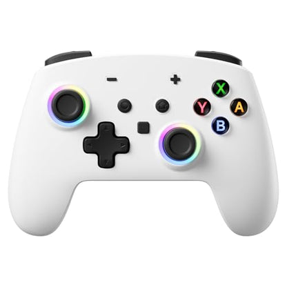 ECHTPower Switch 2 Pro Controller with Hall Effect Joysticks, One-Key Wake-Up for Switch 2, Wireless Controller for Switch 2/Switch/Lite/OLED, Turbo Button, 4 Back Buttons, RGB Lighting, 3.5mm Jack, Dual Vibration, 6-Axis Gyro (Grey) - color: Grey