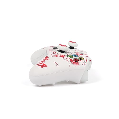 Wolf Controller Skin Compatible with Xbox Series X Wireless Controller, RALAN Protector Case， Customised Thumb Grips Cap - color: Wolf white Red
