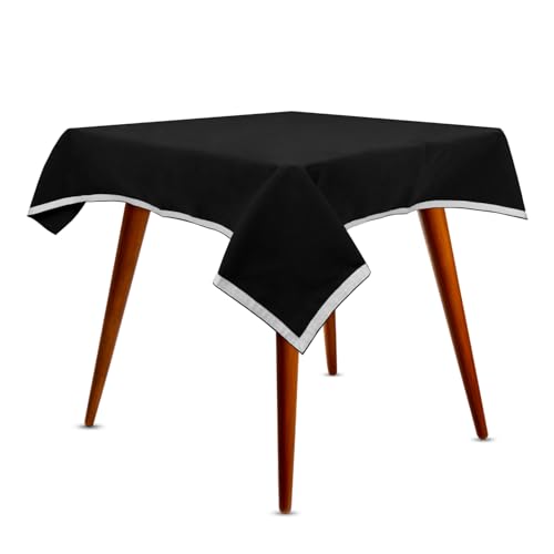 44" Square Sanders Classics Table Cover - Table Cover for Scratch Protection & Noise Reduction- Non-Slip Tablecloth for Cards, Tiles, & Drinks - Ideal for Bridge, Mahjong, Poker, Canasta & Game Nights - color: Black, size: 44" x 44" (Square)