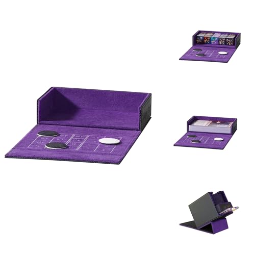 Pocket Dice Box (Adventurer Module) - Built-in Life Tracker - Fits 15 Counter Dice (15 mm) or 30+ Unsleeved Cards - Stores Inside Adventurer - MTG, PTCG & More (2. Eclipse (Black/Purple)) - color: 2. Eclipse (Black/Purple)