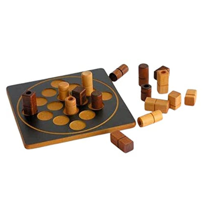Quarto Mini | Mensa Select Winner | Travel-Friendly Version of The, Wooden Abstract Strategy Game for Kids & Adults | Family Game Night Favorite | Ages 8+ | 2 Players | 15 Min