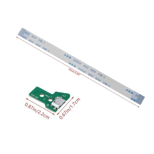 2pcs JDS050/055 Charging Port(w/ 12pin Cable) for PS4 DualShock 4