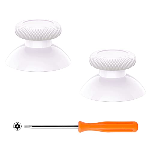eXtremeRate Replacement Thumbsticks for Xbox Series X & S Controller, Joysticks Repair Kit for Xbox Wireless Controller, Custom Analog Stick Buttons for Xbox One S/X/Elite Controller - White - color: White