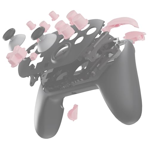 eXtremeRate DIY Replacement Full Set Buttons for Nintendo Switch 2 Pro Controller, Custom ABXY Dpad + - Home Capture Power L R ZR ZL Triggers Sync GL GR Buttons for Switch 2 Pro - Cherry Blossoms Pink - color: Cherry Blossoms Pink