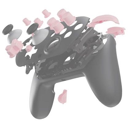 eXtremeRate DIY Replacement Full Set Buttons for Nintendo Switch 2 Pro Controller, Custom ABXY Dpad + - Home Capture Power L R ZR ZL Triggers Sync GL GR Buttons for Switch 2 Pro - Cherry Blossoms Pink - color: Cherry Blossoms Pink