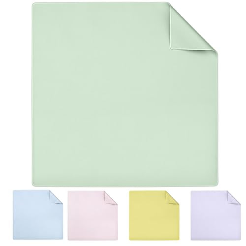 Thenshop Double Sided Mahjong Mat Same Color Both Sides, 31.5''x 31.5'' Neoprene Table, Non Slip Rubber Base, Waterproof & Quiet Surface, Reversible Game Mat for Mahjong, Poker, Dominoes(Sage Green) - color: Sage Green