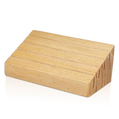 BESPORTBLE Wooden Playing Card Holder Display Stand Rustic Sloped Design for Game Cards Nonslip Base for Stability for and Seniors Compact