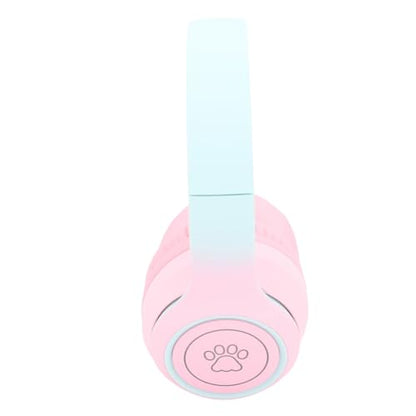 Over Ear ANC Active Noise Cancelling Headphone Gaming Headset for Long Term Wear 1 Unit (Pink) - color: Pink