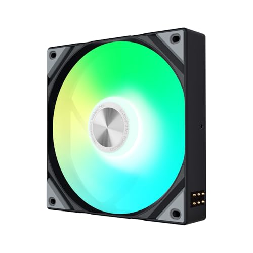 Tryx 120mm Case Fan 1pc Computer ARGB PC Quiet Fan Cooler, Upgraded Pogo-Pin Connection with Magnetic Cable，ARGB Gen2 LEDs，New Version ROTA SL，Black - color: Single Black, size: Regular Fan