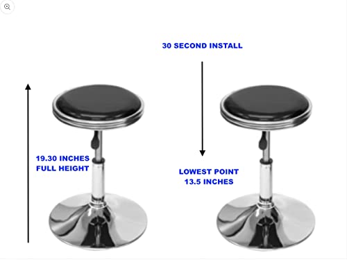 Full Size Commercial Grade Cocktail Arcade Machine 4500 Games Lift Up/Tilt Screen 26.5 Screen Tempered Glass 2 Stools Included 5 Year Warranty Black