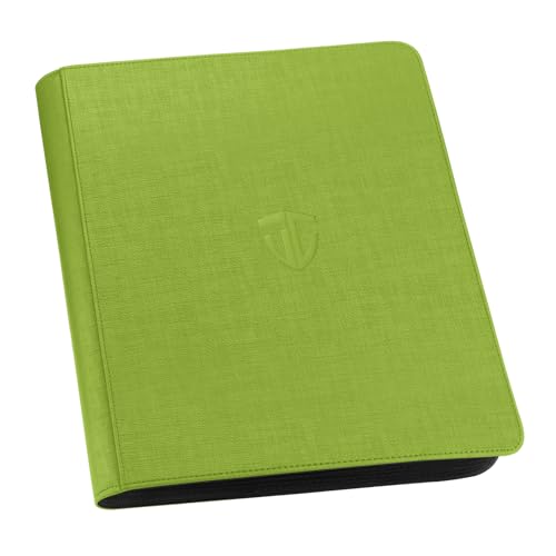 Toploader Binder,Holds 216 Toploaders,9 Pocket Top Loader Binder with Sleeves for 3"x4" Rigid Toploaders Hard Cases,Top loader Binders for TCG, MTG Card Binder, Trading Cards Binder (Green) - color: GREEN, size: 9 Pocket